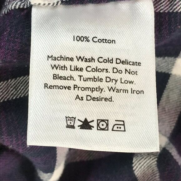 Eddie Bauer Plaid Popover Top Women's XL Roll Tab Woven 100% Cotton Outdoor - Picture 11 of 14